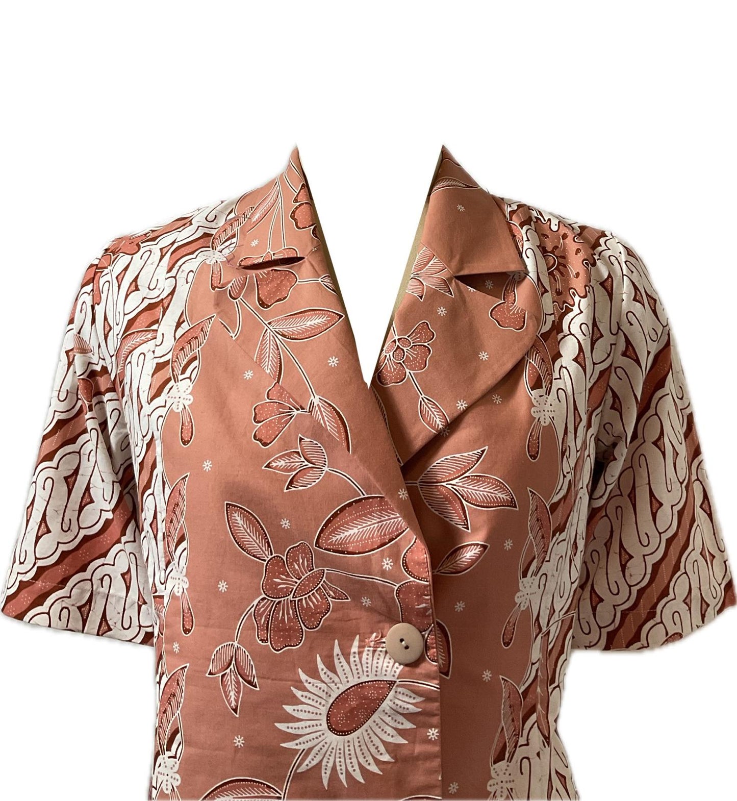 Ladies Batik Top LBT-M-BROWN-A11006