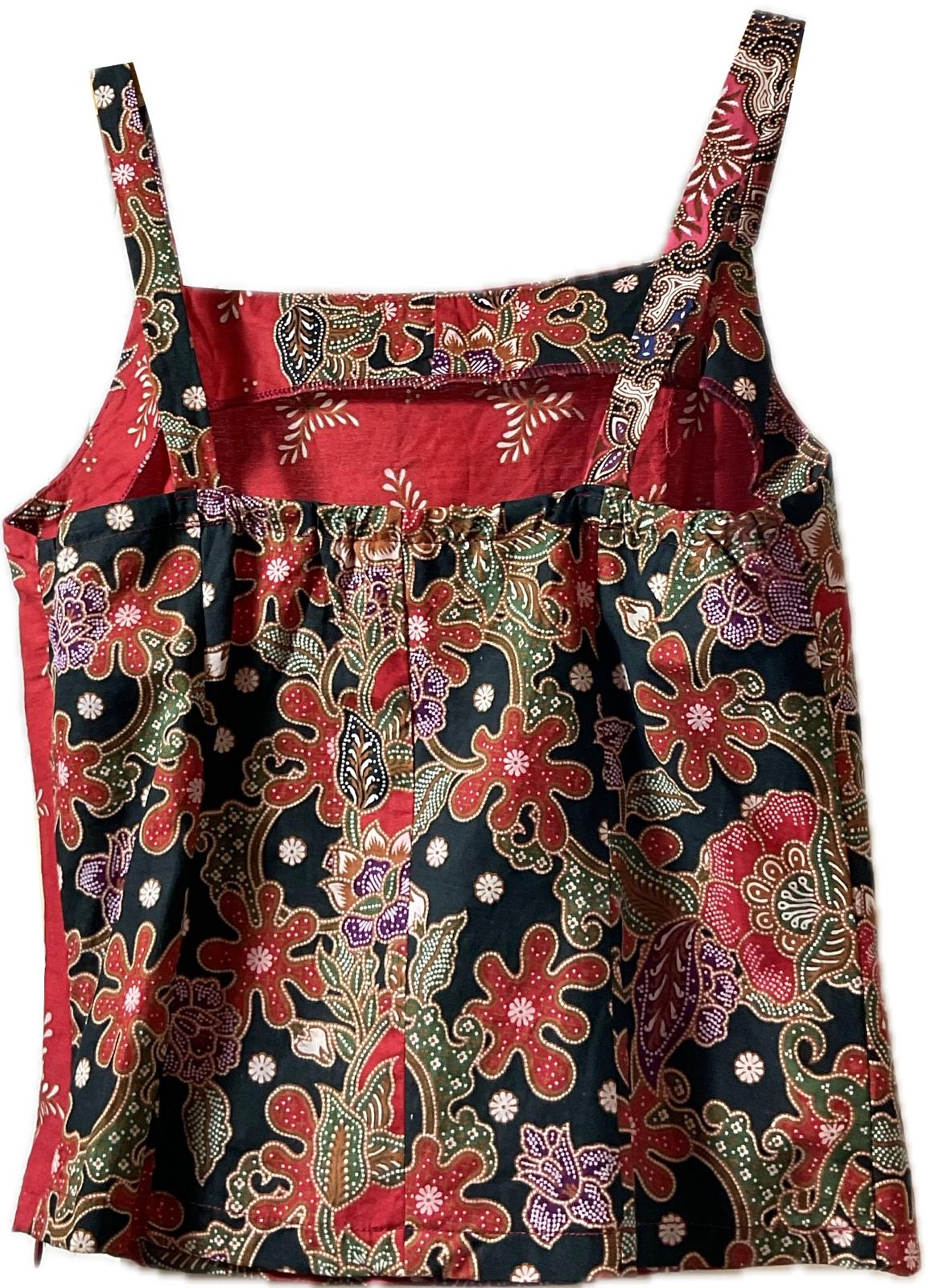 Ladies Batik Top LBT-S-PINK-C1001