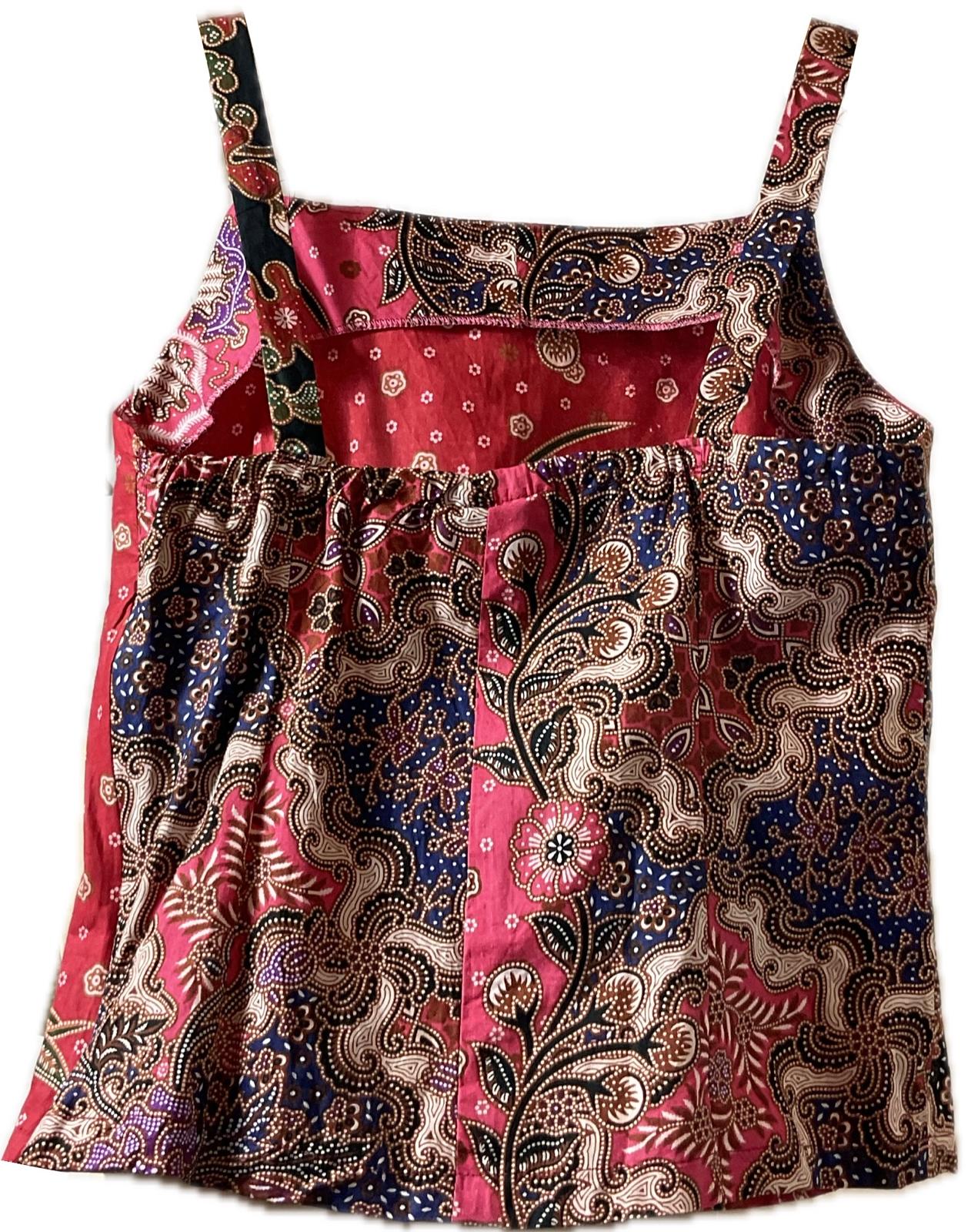 Ladies Batik Top LBT-S-PINK-C1003