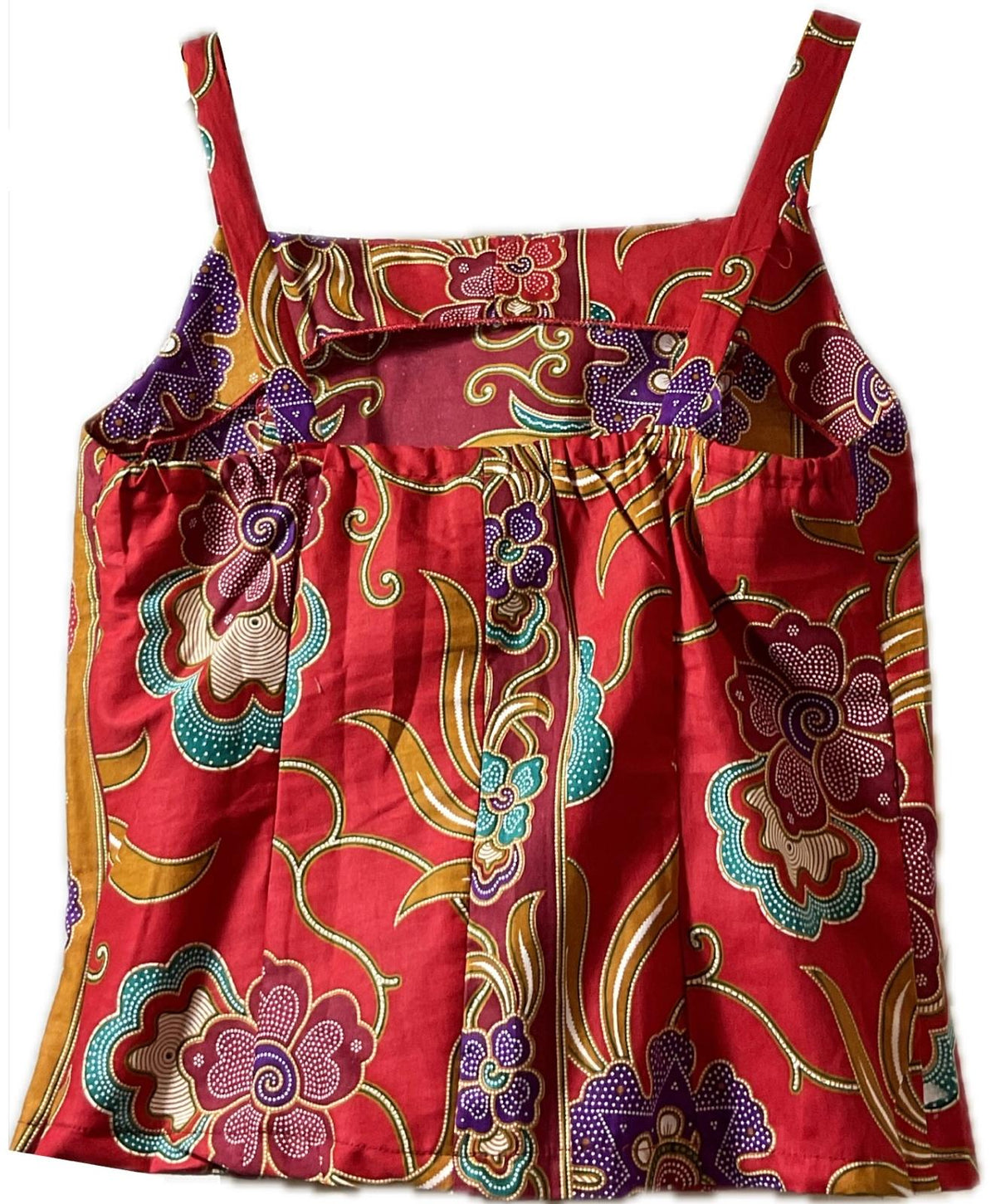 Ladies Batik Top LBT-S-RED-C1002