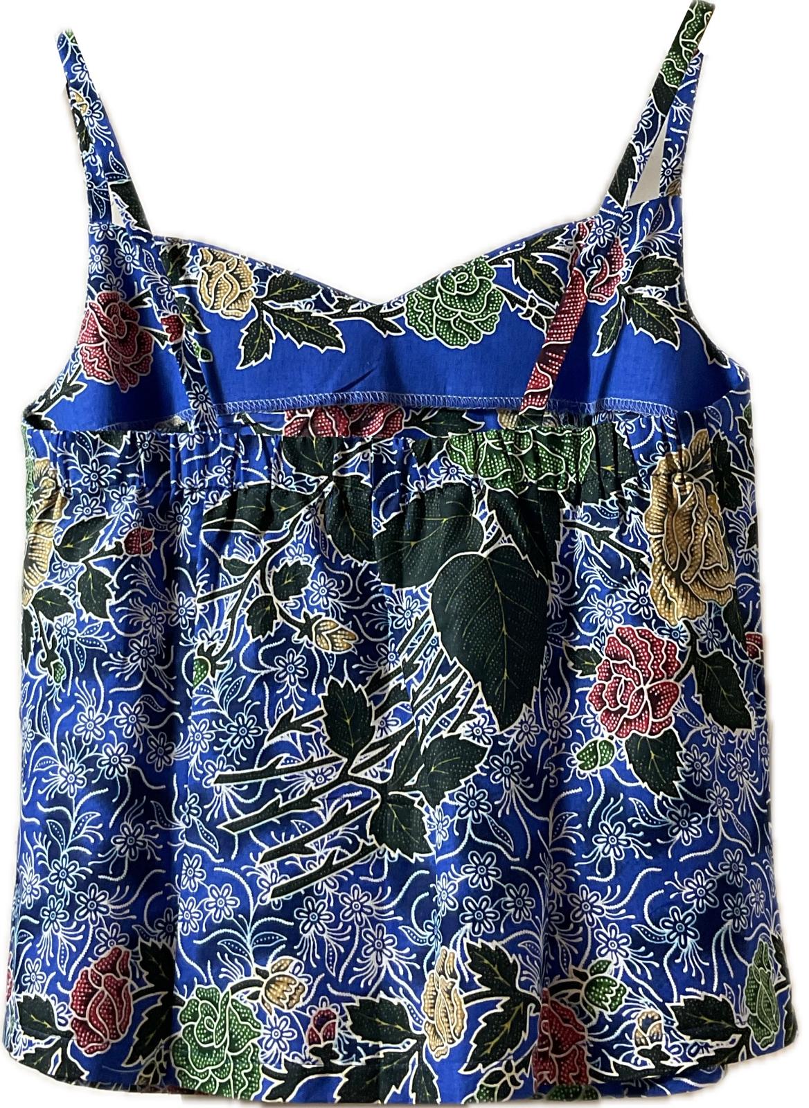 Ladies Batik Top LBT-M-BLUE-C11003