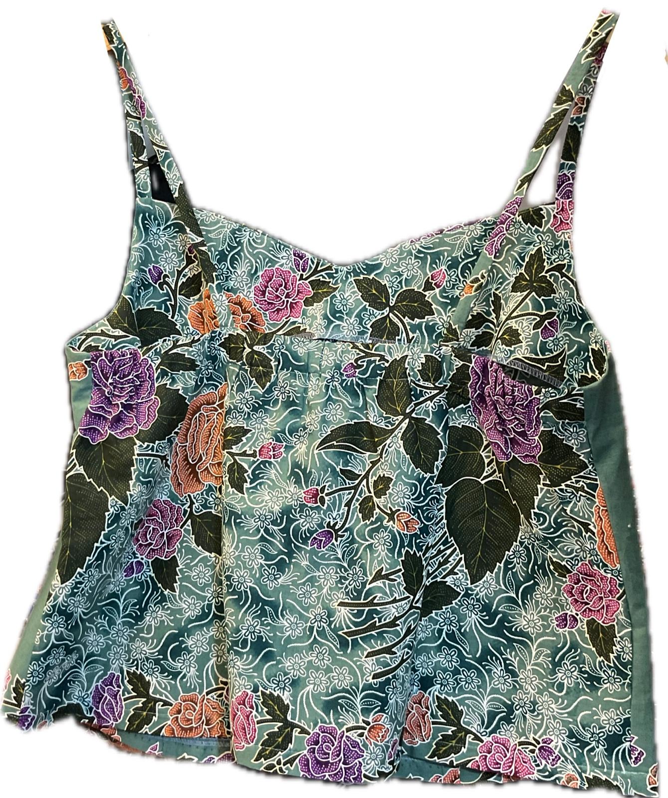 Ladies Batik Top LBT-2XL-GREEN-C11111002