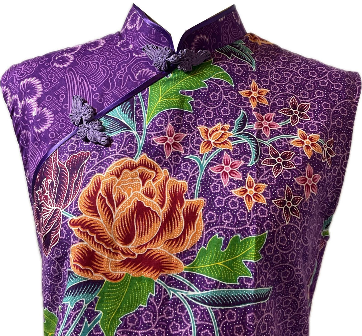 Ladies Batik Top LBT-L-PURPLE-D111003