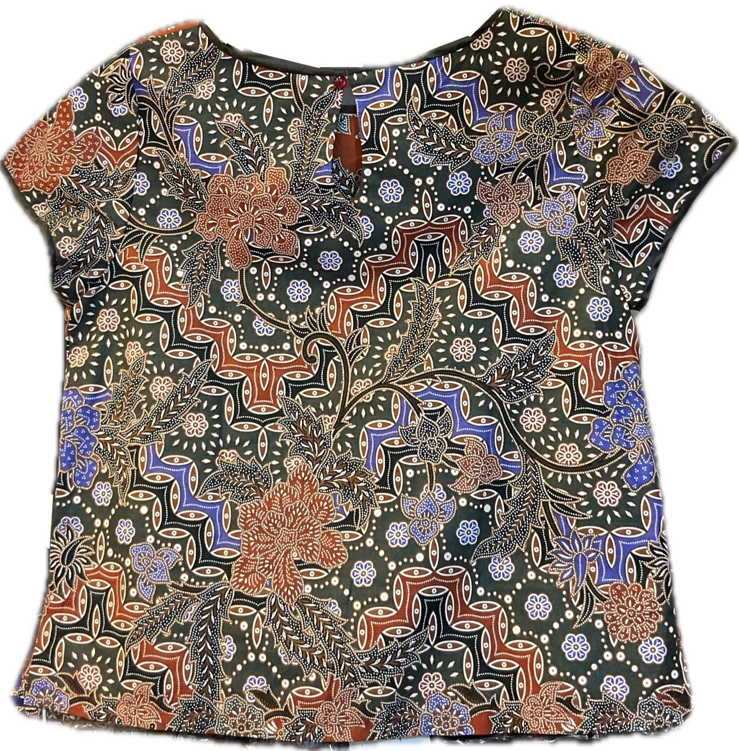 Ladies Batik Top LBT-M-BLACK-E11001