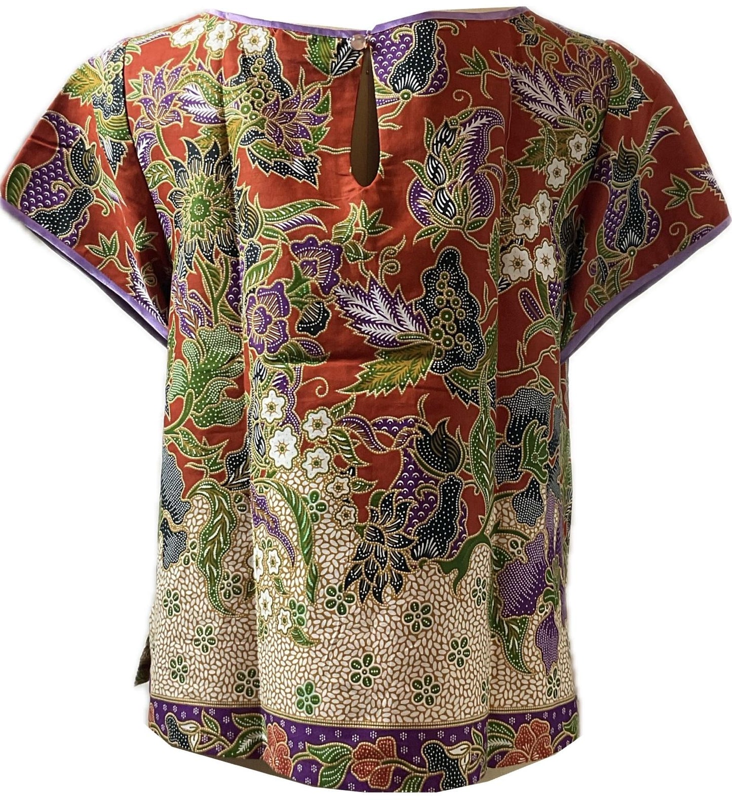 Ladies Batik Top LBT-XL-PURPLE-E1111001