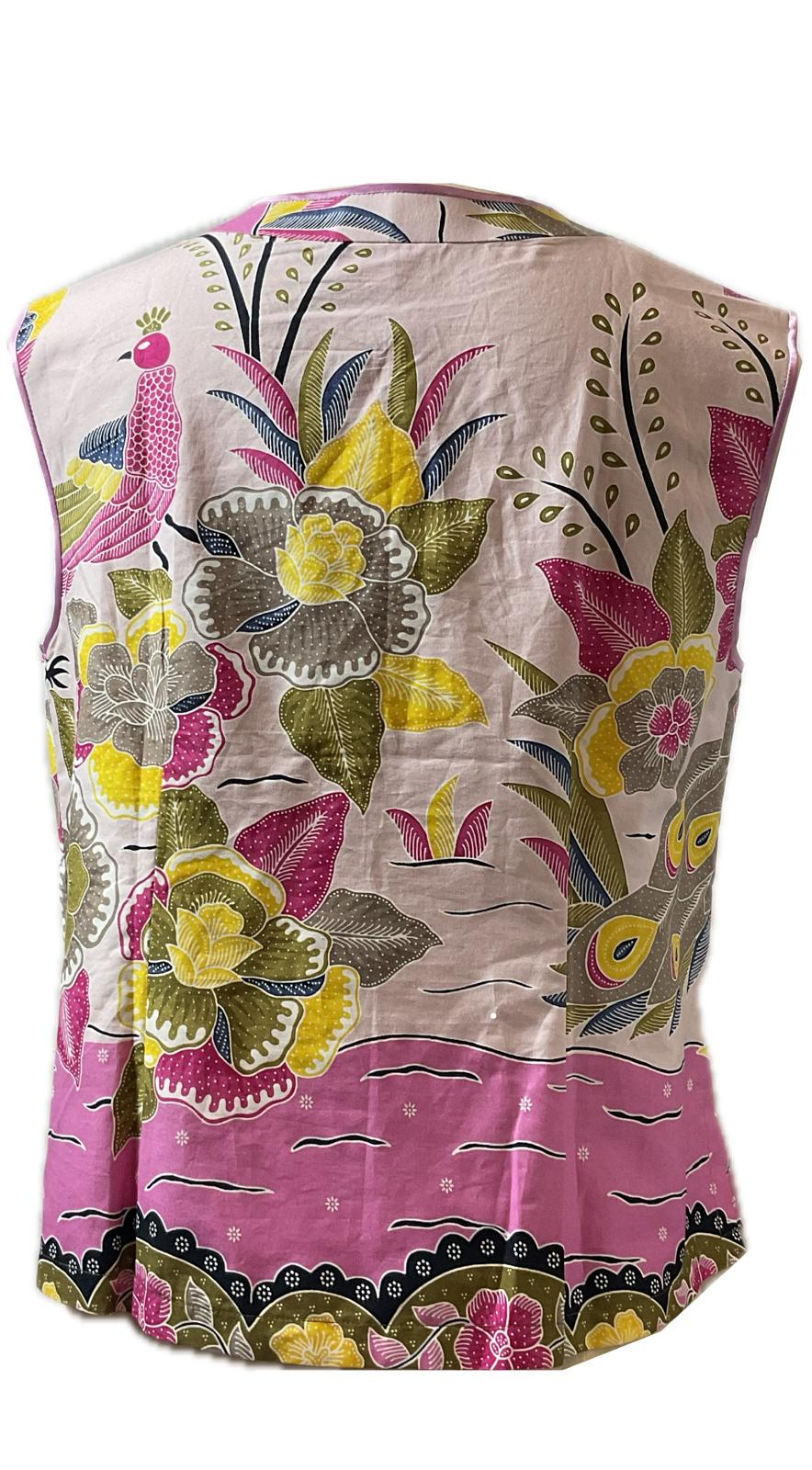 Ladies Batik Top LBT-L-PINK-F111002