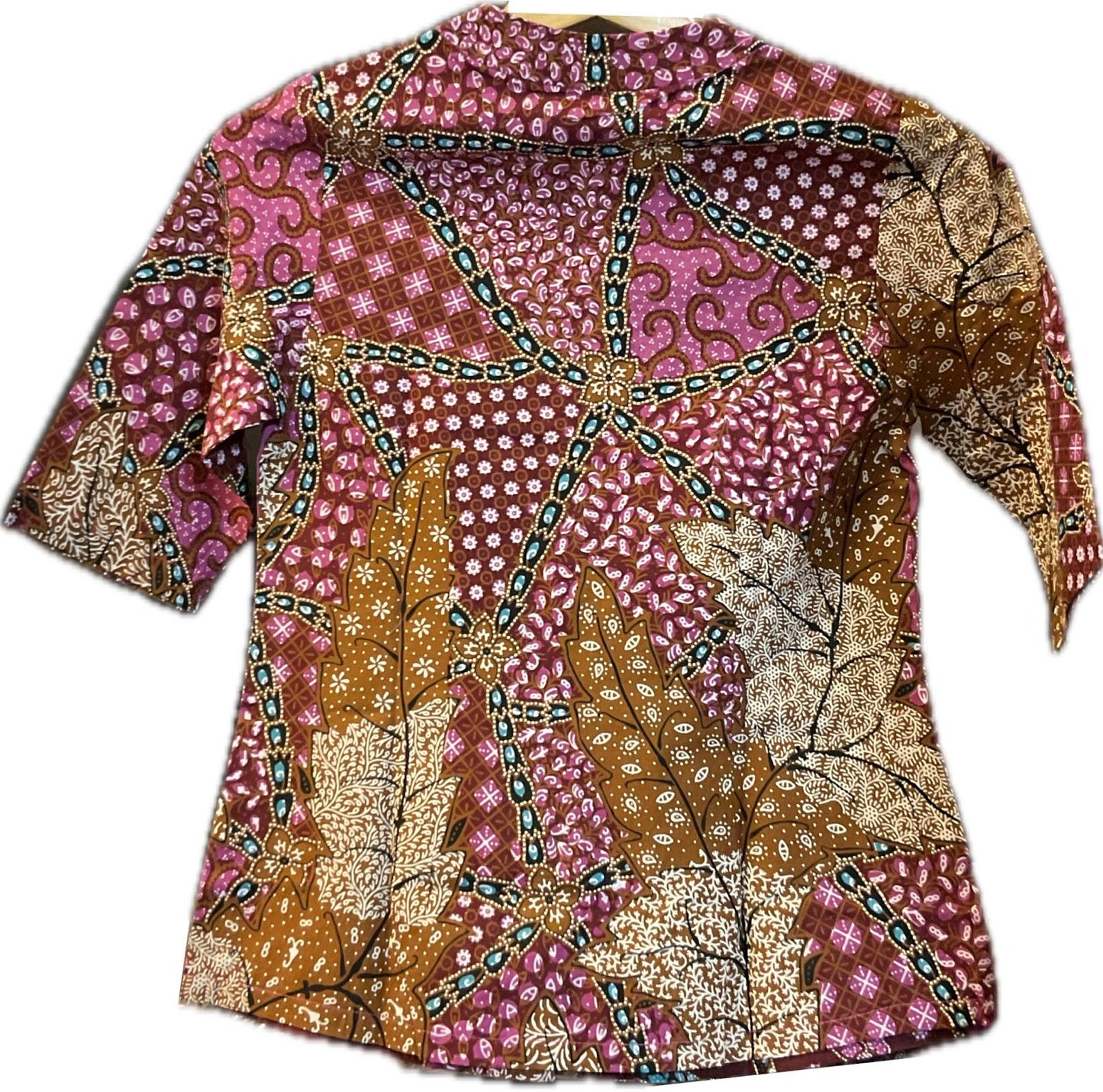 Ladies Batik Top LBT-S-PURPLE-G1005