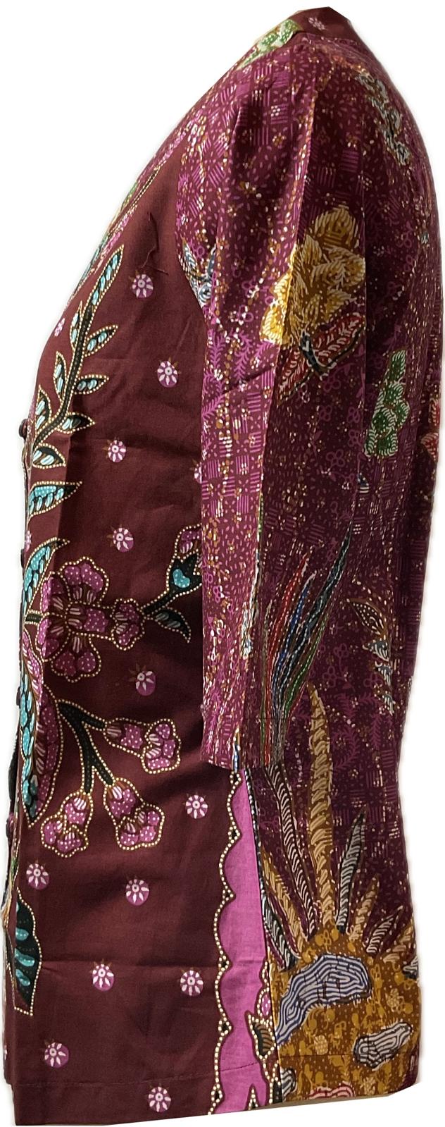 Ladies Batik Top LBT-M-PURPLE-G11005