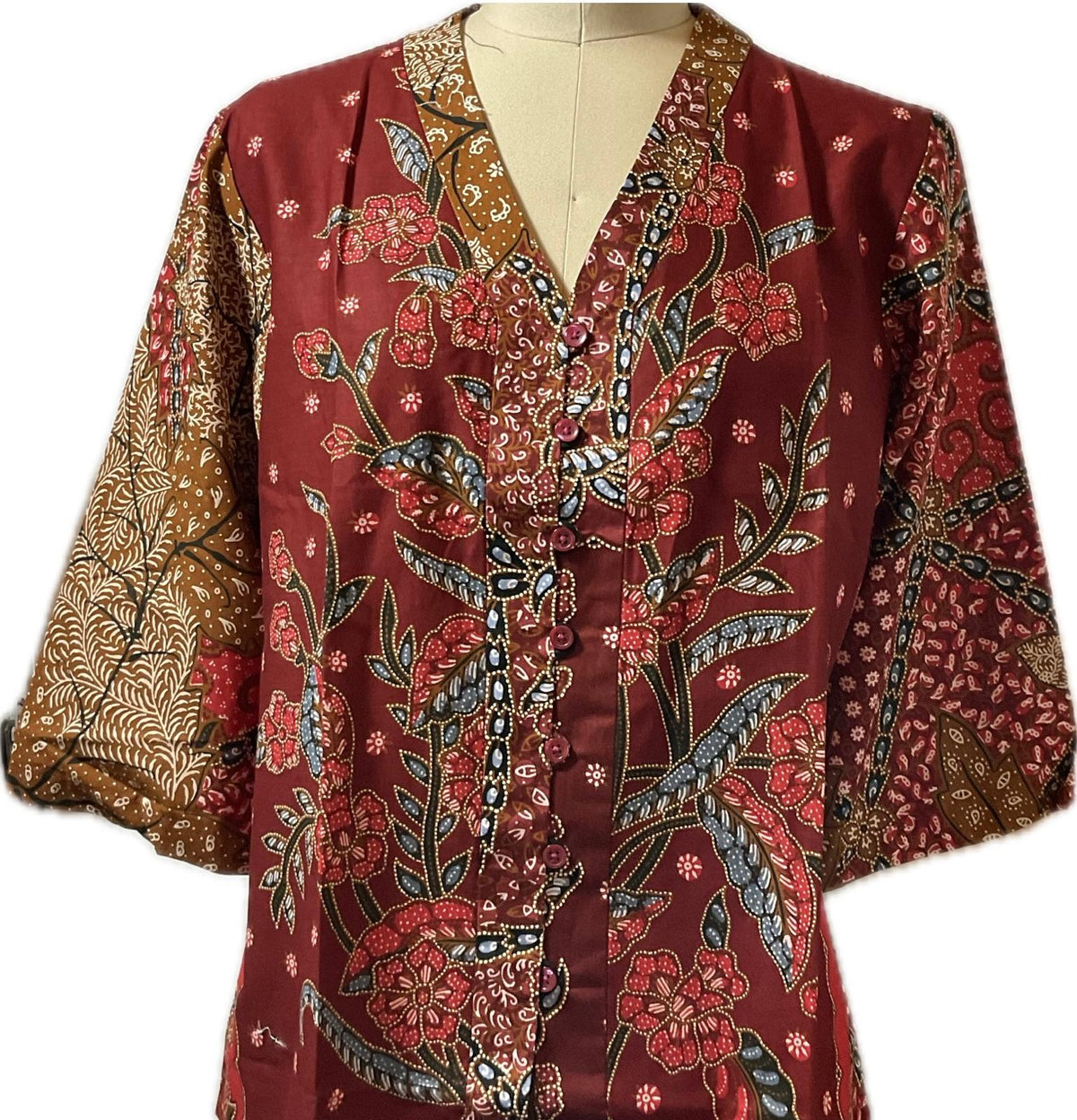 Ladies Batik Top LBT-XL-RED-G1111002