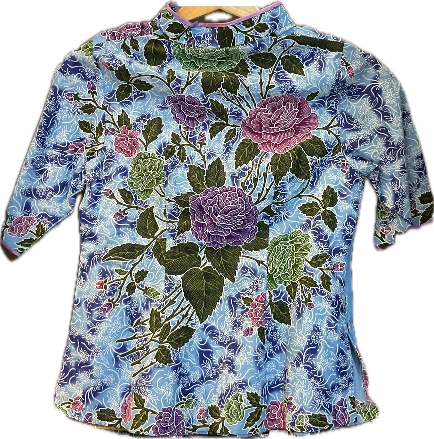 Ladies Batik Top LBT-M-BLUE-H11005