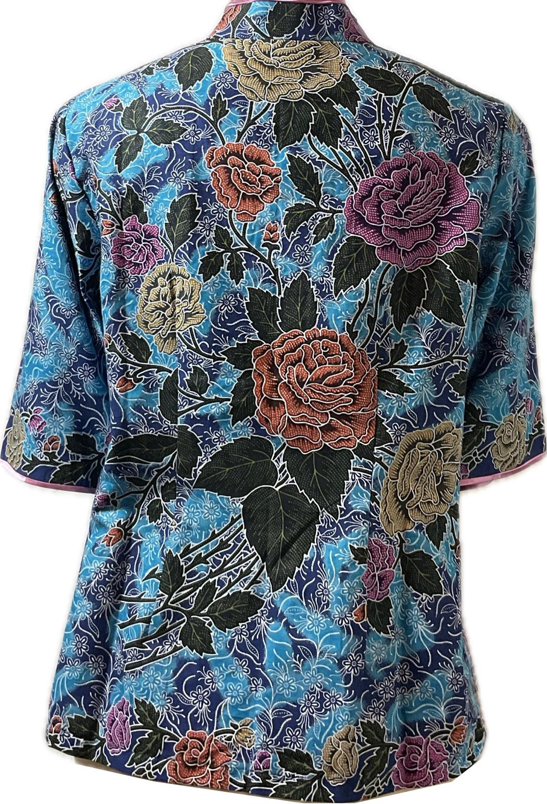 Ladies Batik Top LBT-L-BLUE-H111002