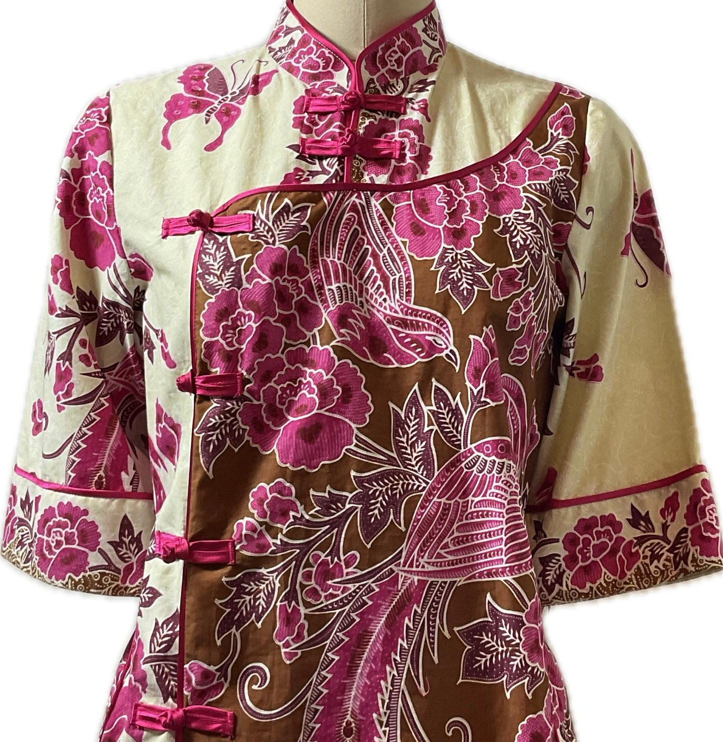 Ladies Batik Top LBT-M-PINK-J11007