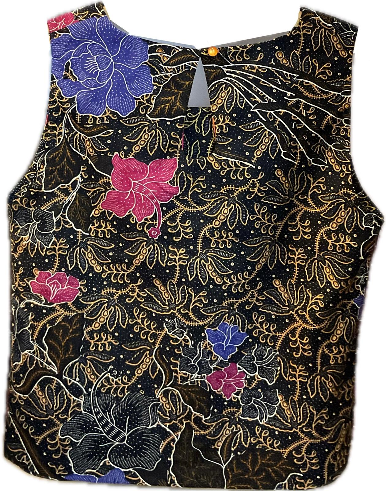 Ladies Batik Top LBT-M-BLACK-L11005