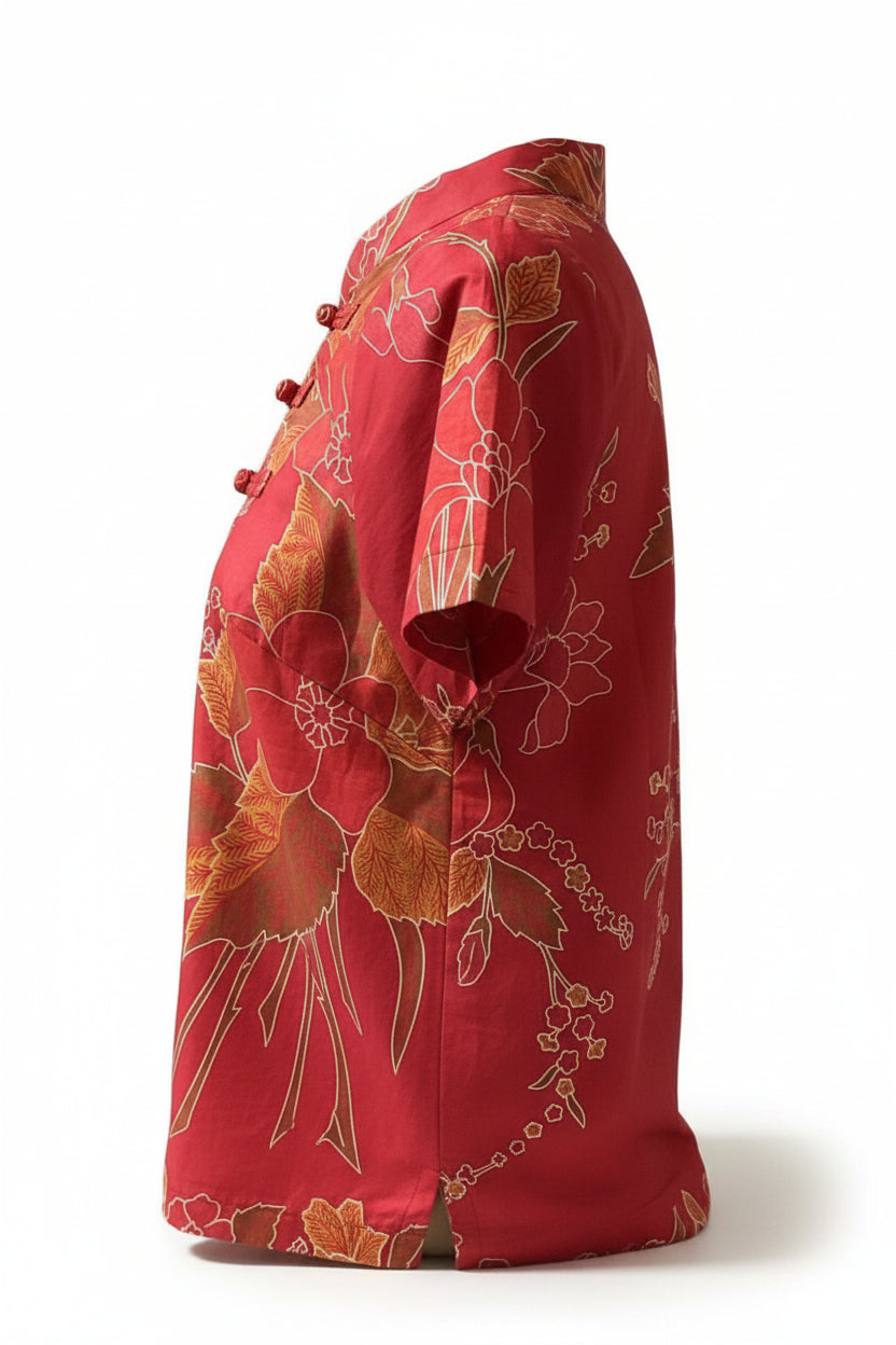 Ladies Batik Top LBT-M-RED-N11005