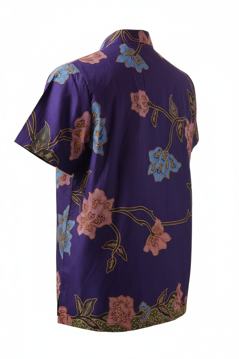 Ladies Batik Top LBT-L-PURPLE-N111004