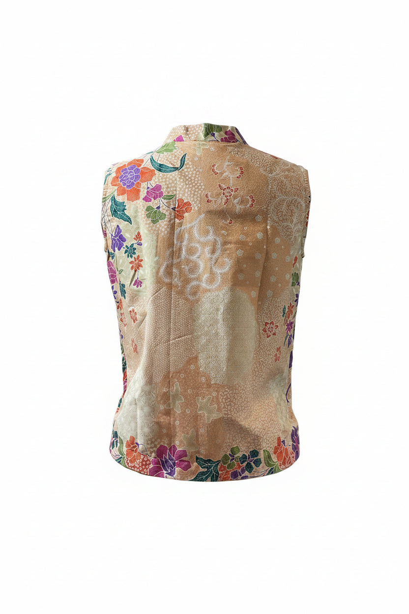 Ladies Batik Top LBT-S-YELLOW-O1002