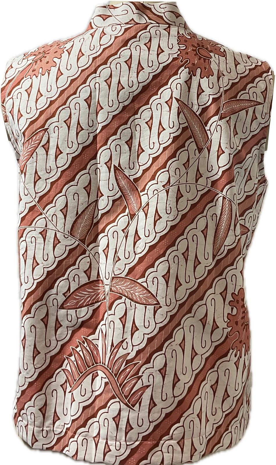 Ladies Batik Top LBT-L-BROWN-O111001