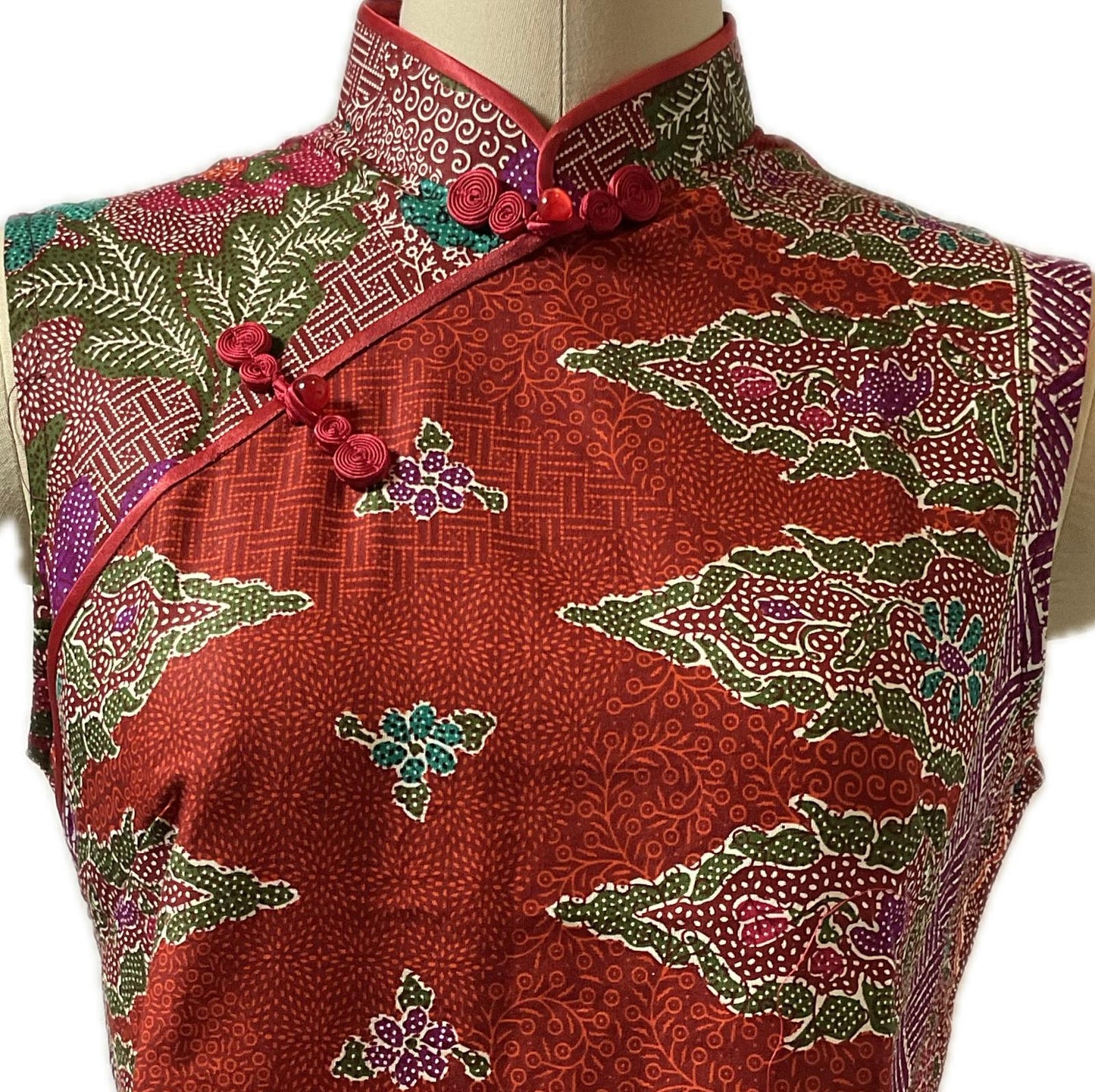 Ladies Batik Top LBT-M-ORANGE-P11003