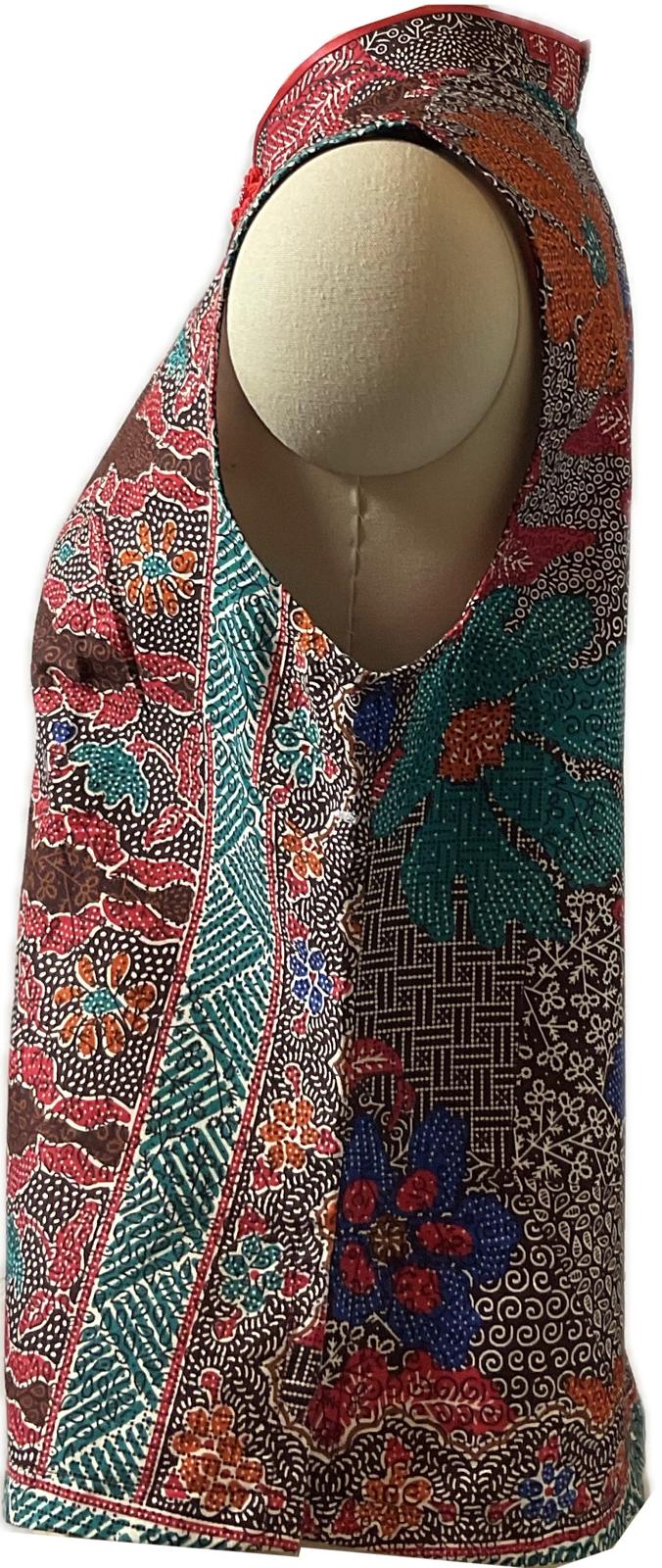 Ladies Batik Top LBT-L-BROWN-P111002