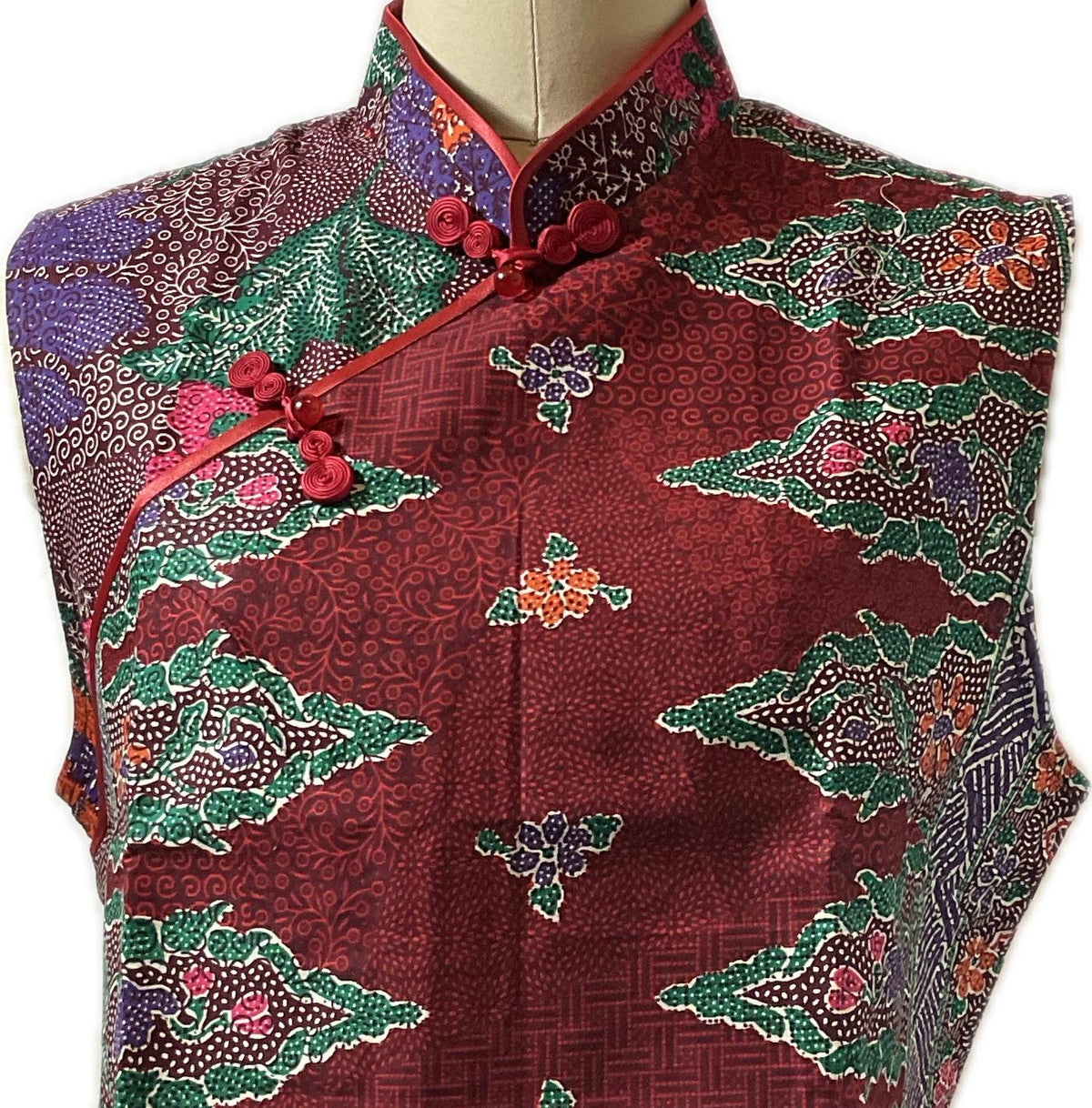 Ladies Batik Top LBT-XL-RED-P1111001