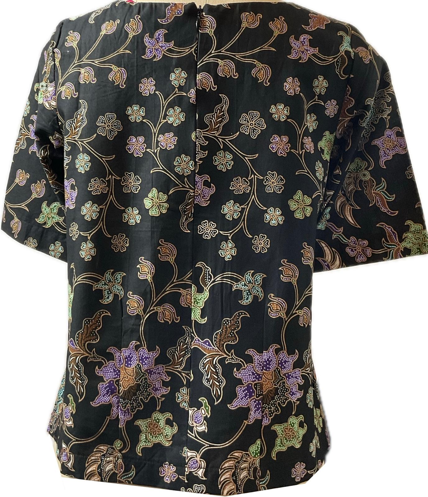Ladies Batik Top LBT-L-BLACK-Q111002