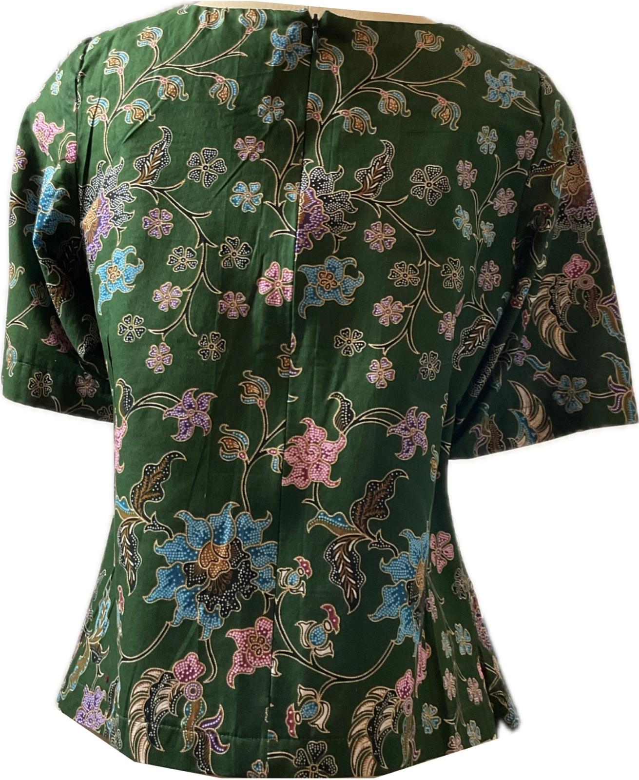 Ladies Batik Top LBT-L-GREEN-Q111004
