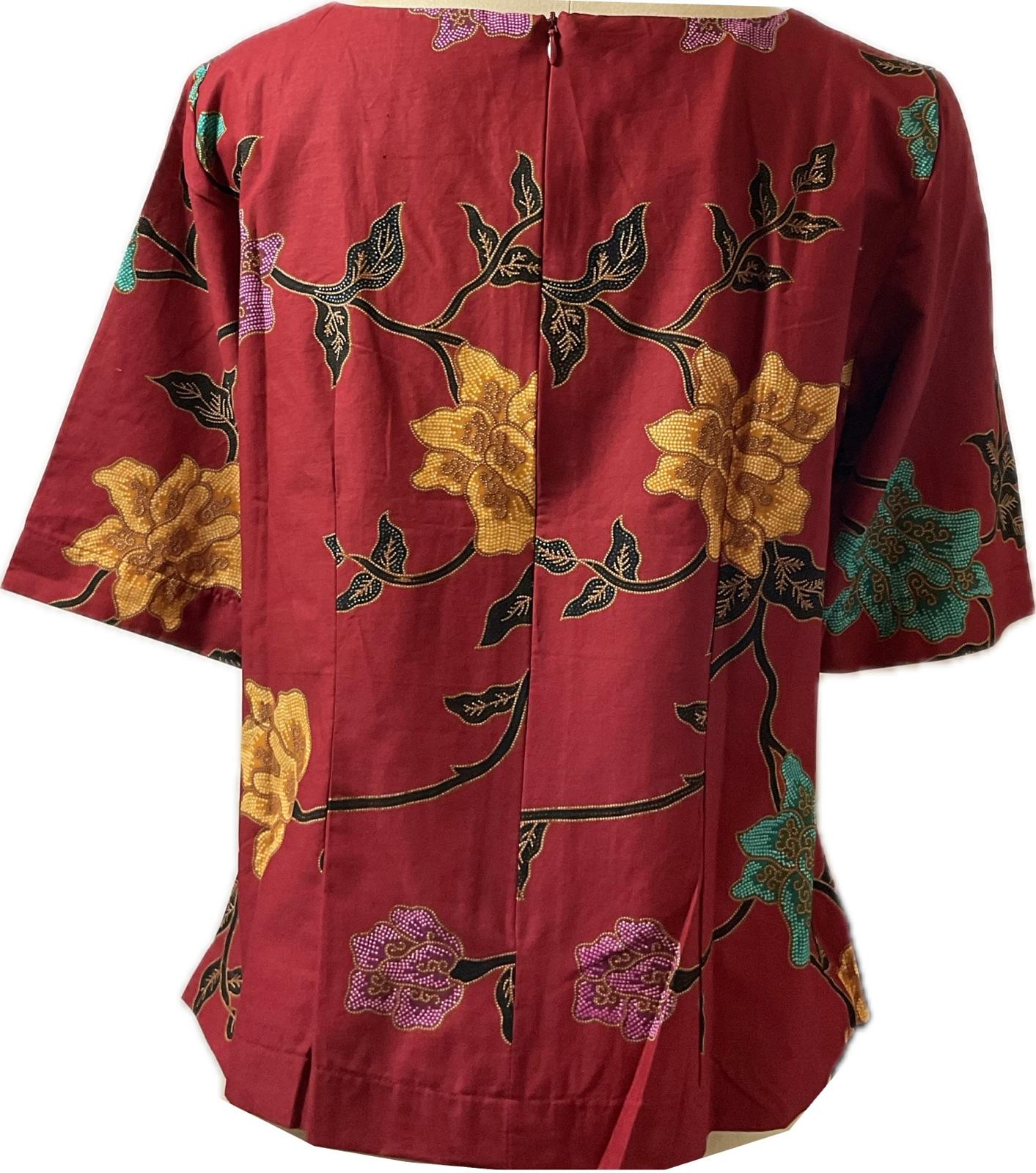 Ladies Batik Top LBT-XXL-MAROON-Q11111003