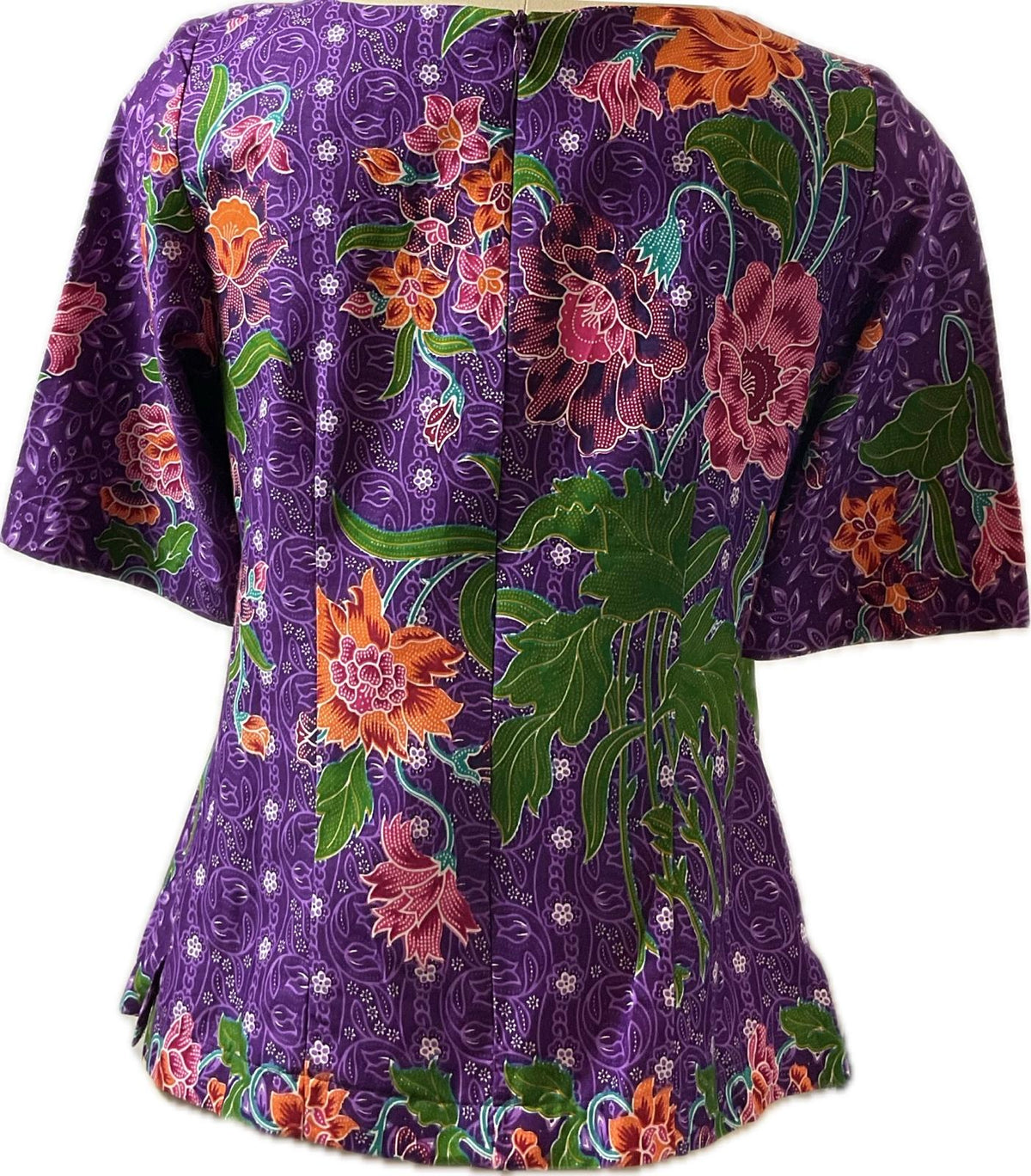 Ladies Batik Top LBT-M-PURPLE-S11001