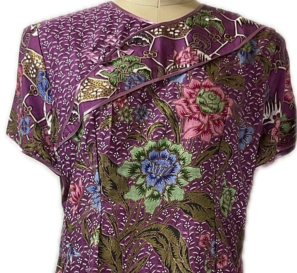 Ladies Batik Top LBT-L-PURPLE-AD111001