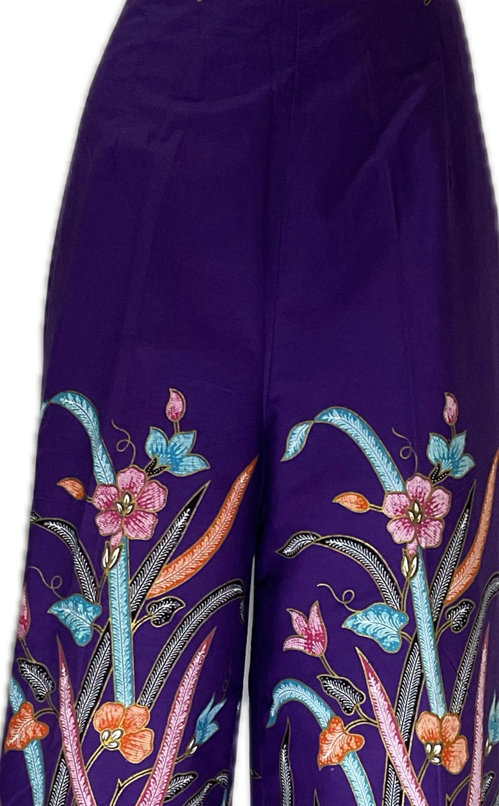 Ladies Batik Pants LBP-L-PURPLE-555002