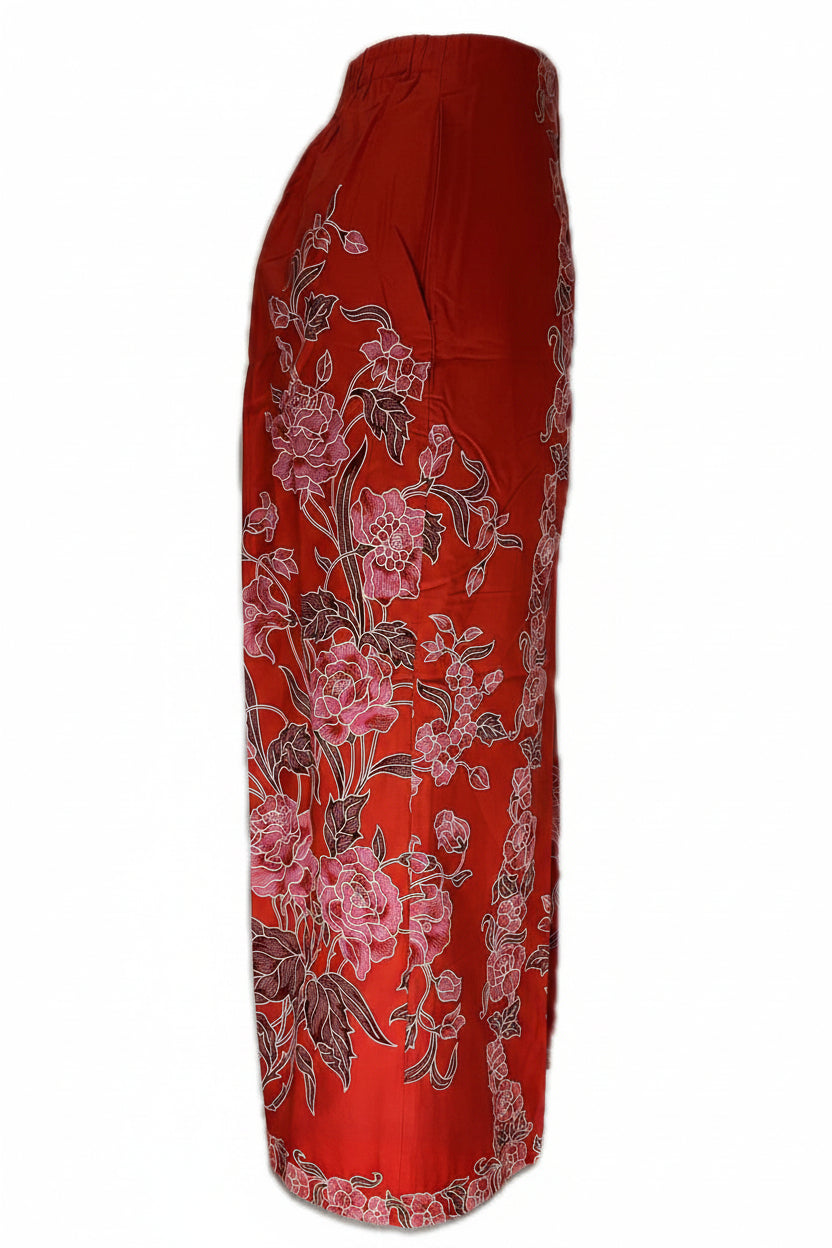 Ladies Batik Pants LBP-L-RED-555004