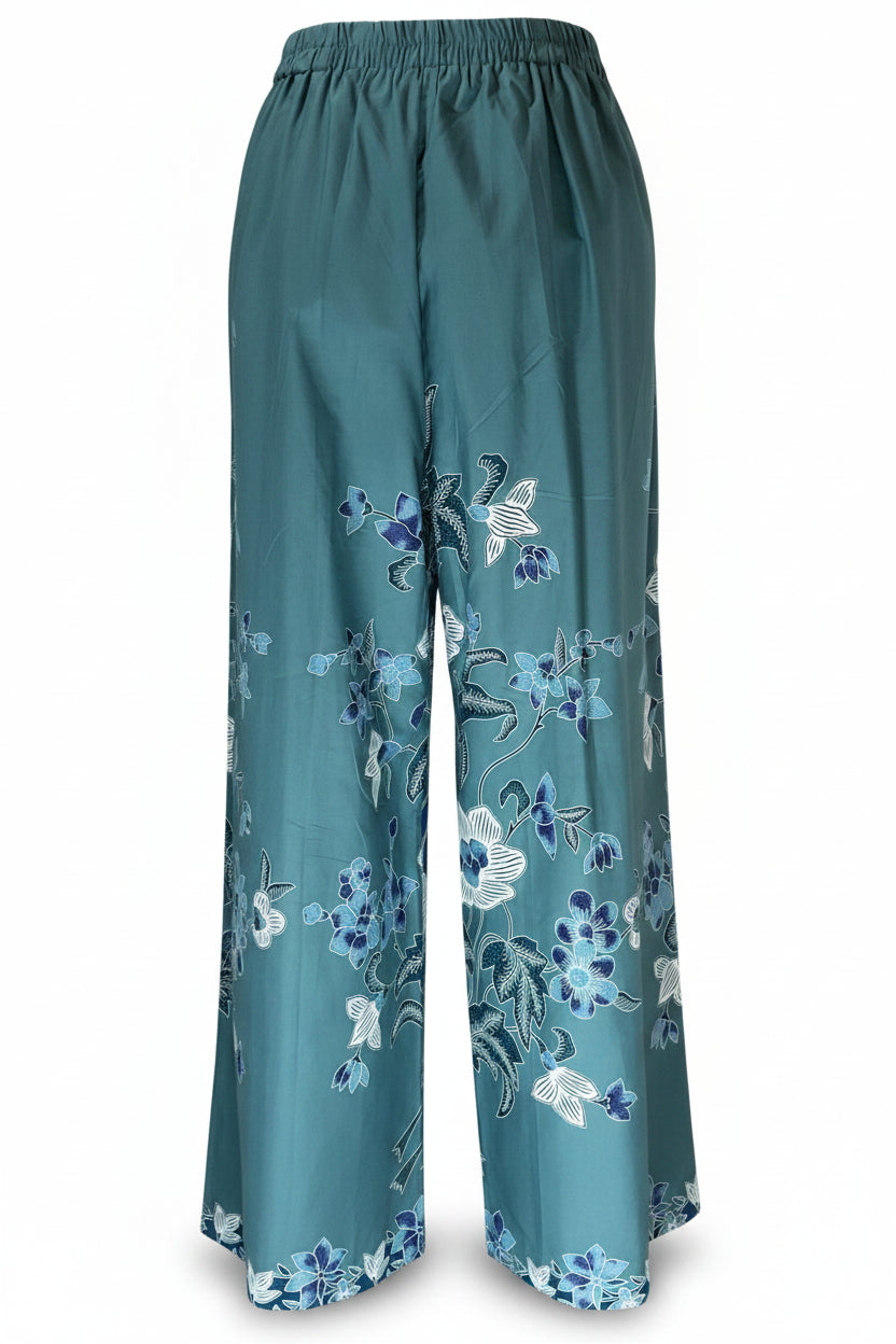 Ladies Batik Pants LBP-M-GREEN-55005