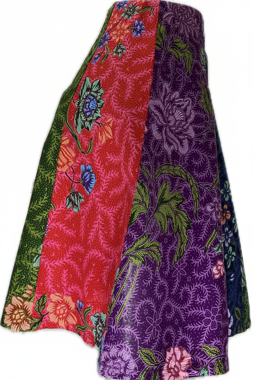 Ladies Batik Skirt LBSS-S-GREEN-A11-1009