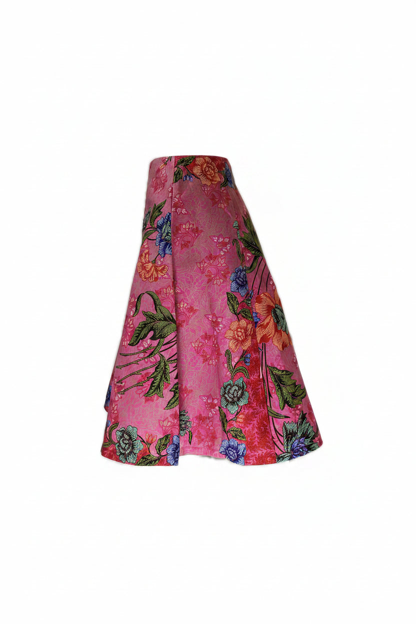 Ladies Batik Skirt LBSS-S-PINK-A11-1005