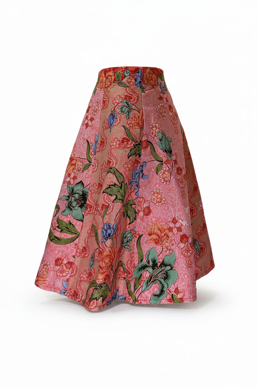 Ladies Batik Skirt LBSS-S-PEACH-A11-1008