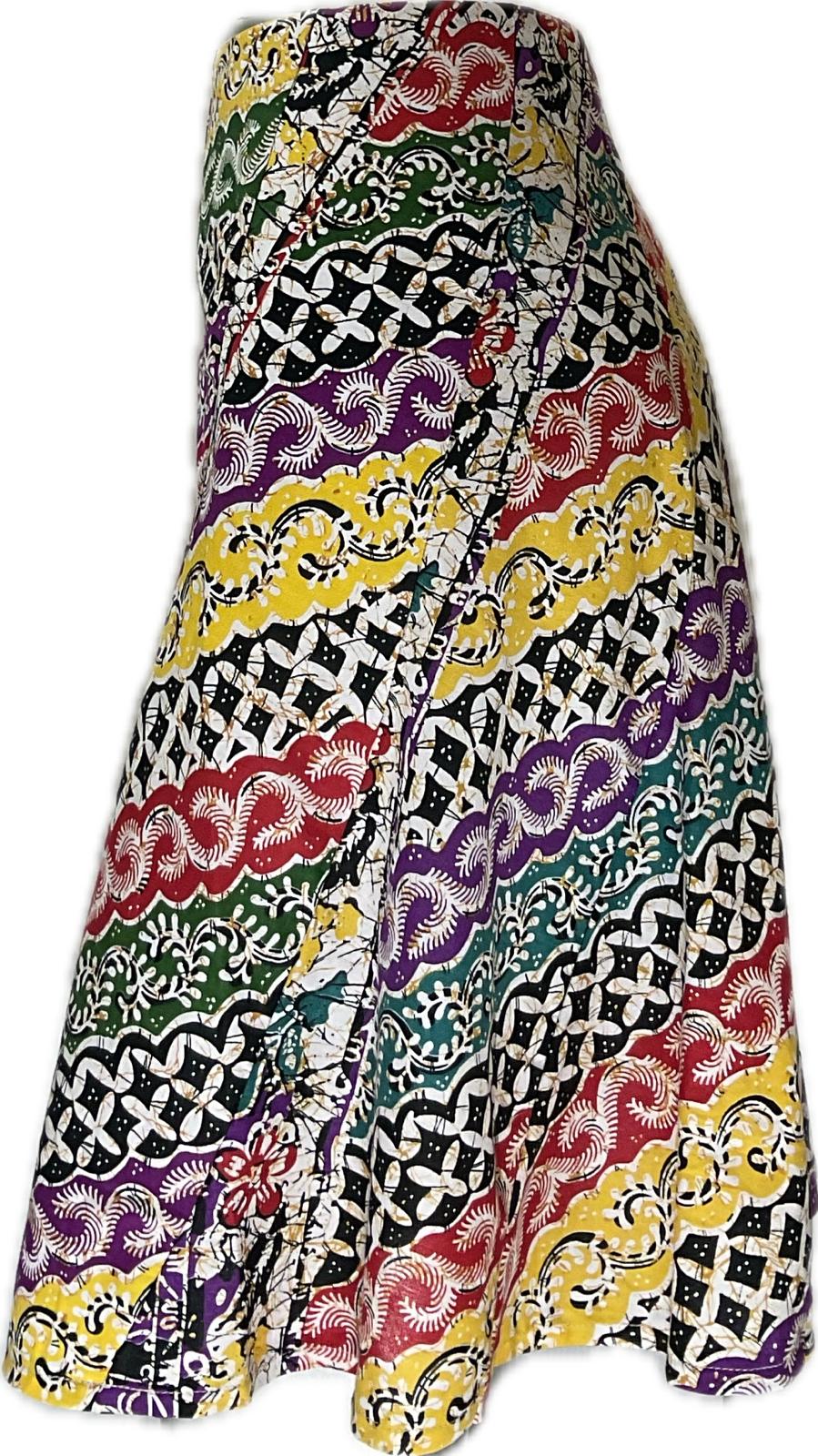 Ladies Batik Skirt LBSS-M-BLACK-A11-11001