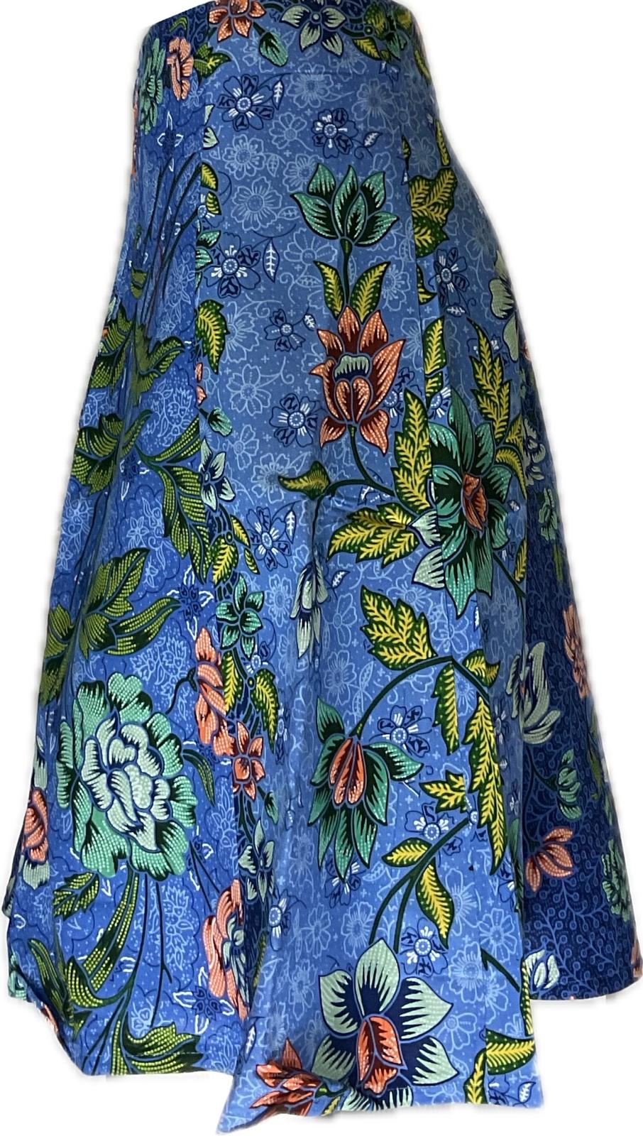 Ladies Batik Skirt LBSS-L-BLUE-A11-1110012