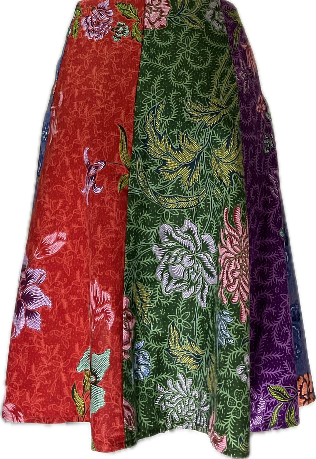 Ladies Batik Skirt LBSS-XXXL-GREEN-A11-111111001