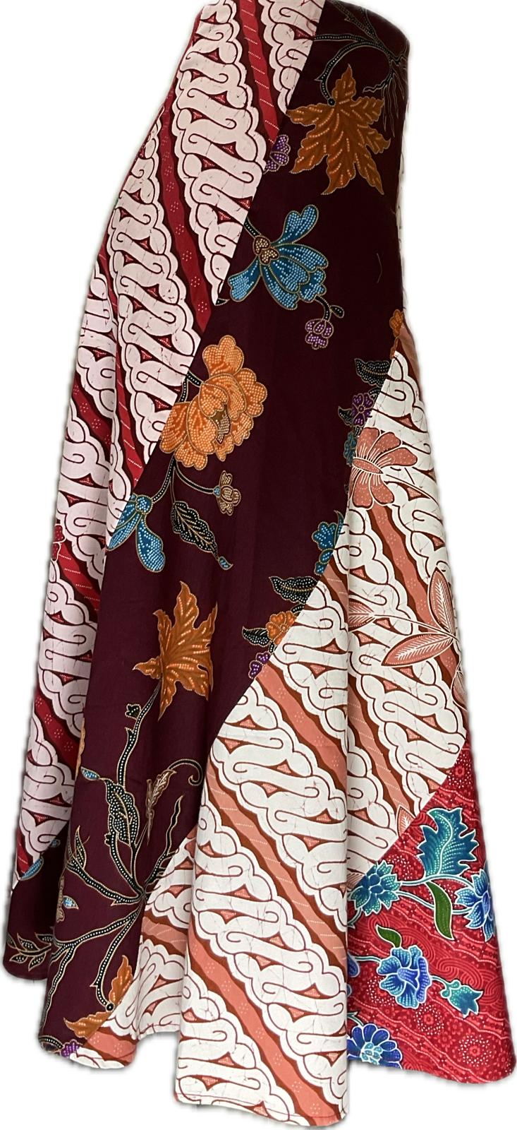 Ladies Batik Skirt LBLS-M-RED-A12-11002