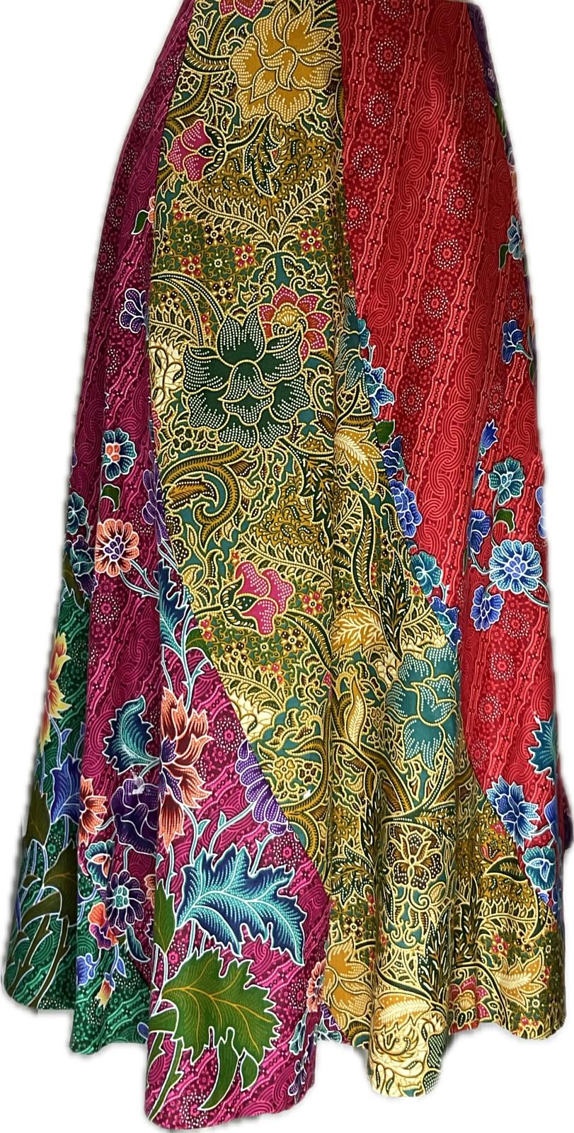 Ladies Batik Skirt LBLS-XXL-GREEN-A12-11111001