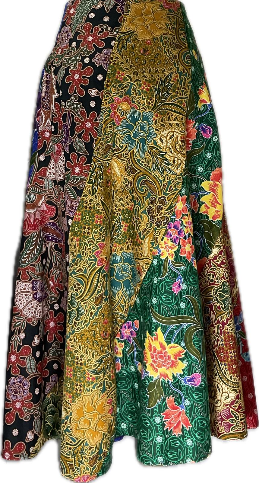 Ladies Batik Skirt LBLS-XXXL-BLUE-A12-111111001