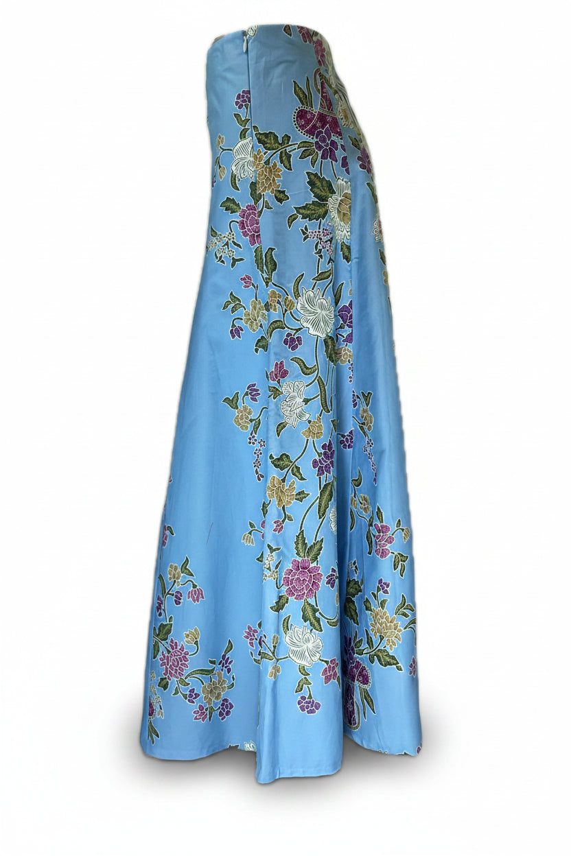 Ladies Batik Skirt LBLS-L-BLUE-A13-111001