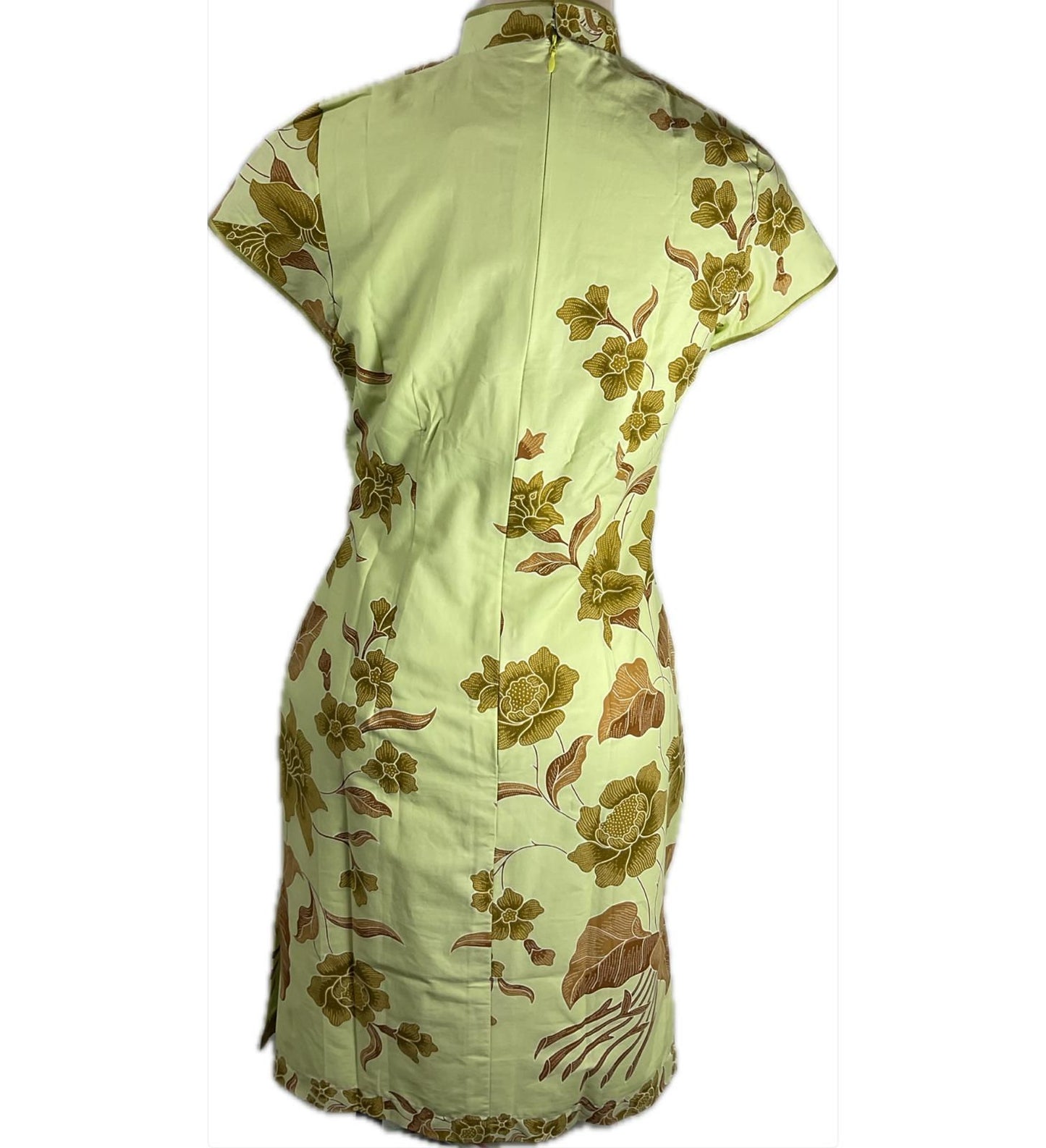 Batik Cheongsam BCS-S-YELLOW-A-4003