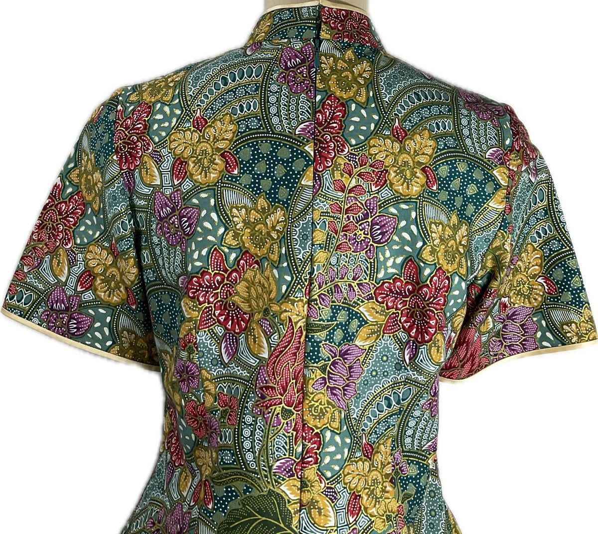 Batik Cheongsam BCS-S-GREEN-A-4001