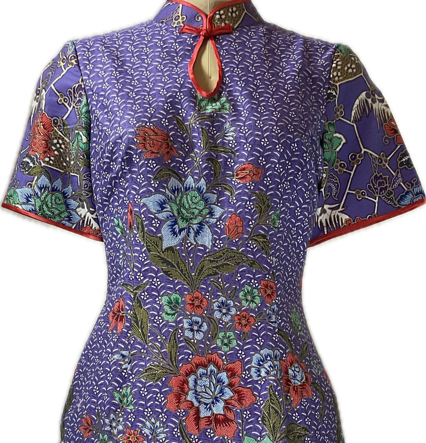 Batik Cheongsam BCS-M-PURPLE-A-444008