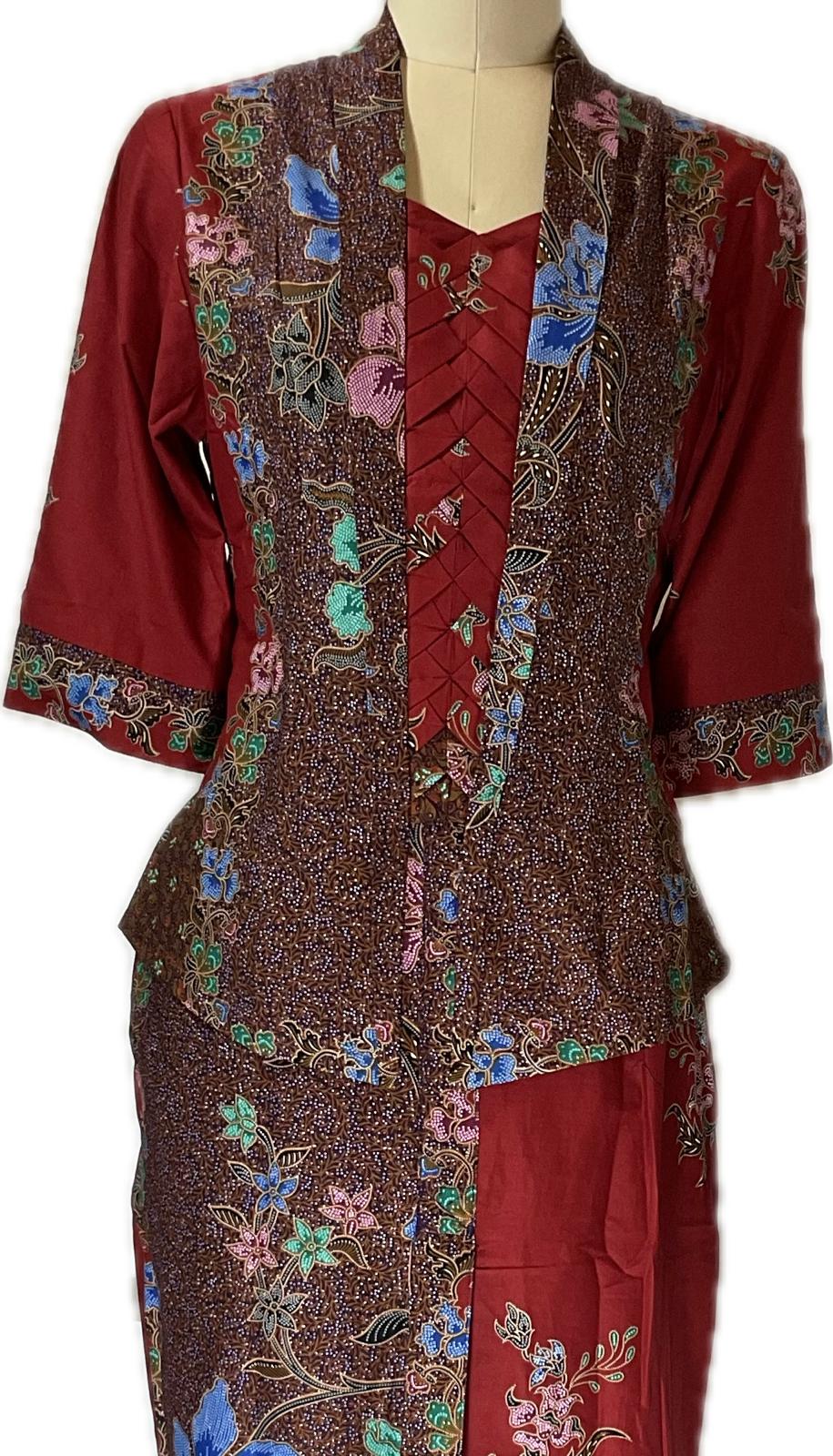 Ladies Kebaya Full Set LBT-XXL-MAROON-KBY-A-77777001