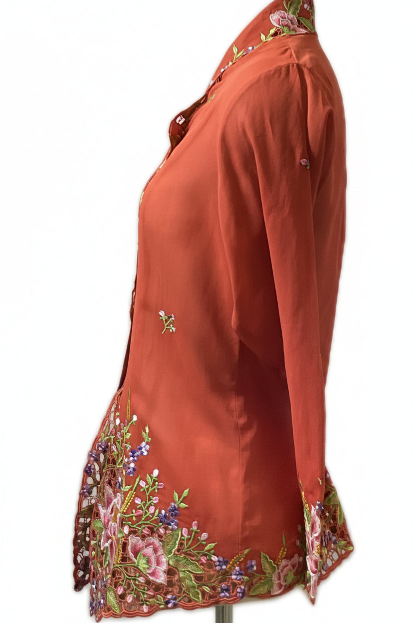 Standard Peranakan Top SPT-ORANGE-A6020/A66666020