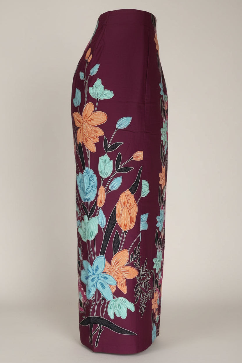 Ladies Batik Pants LBP-M-MAROON-55002