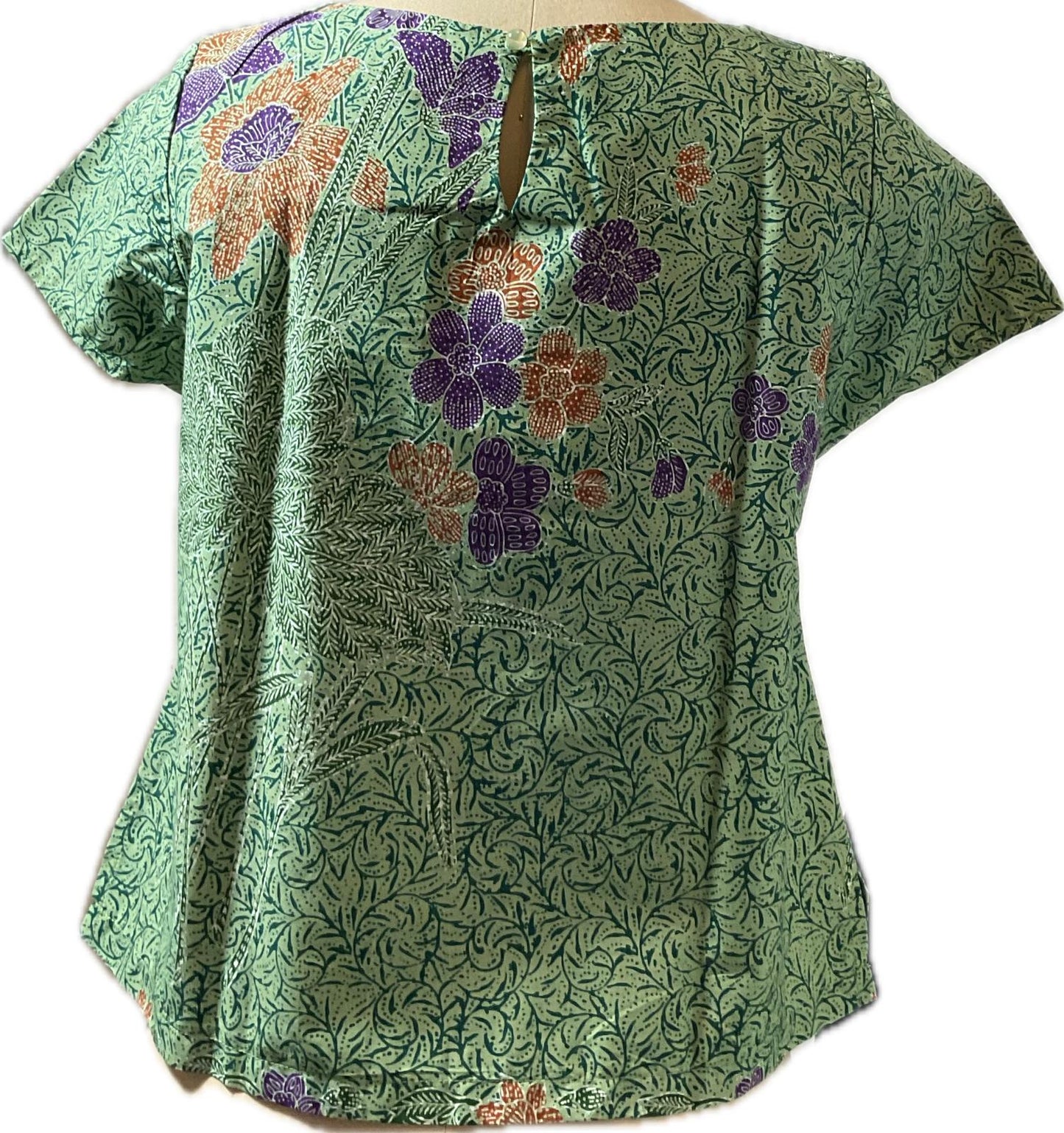 Ladies Batik Top LBT-M-GREEN-AF11003