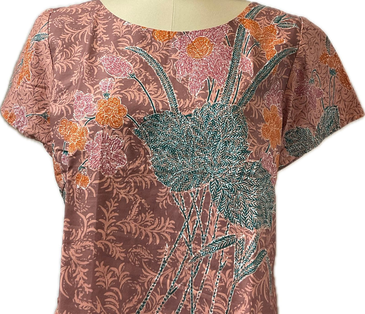 Ladies Batik Top LBT-XL-BROWN-AF1111002